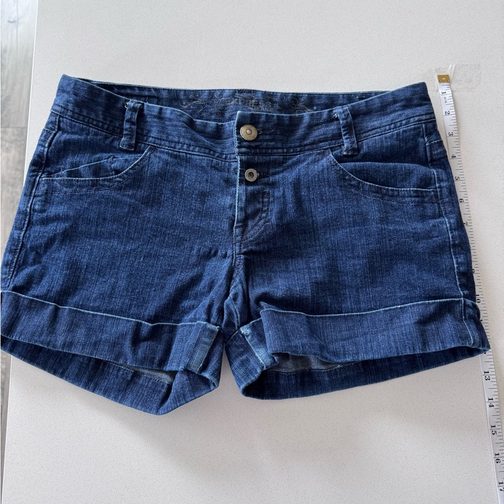 Express Dark Blue Jean Shorts